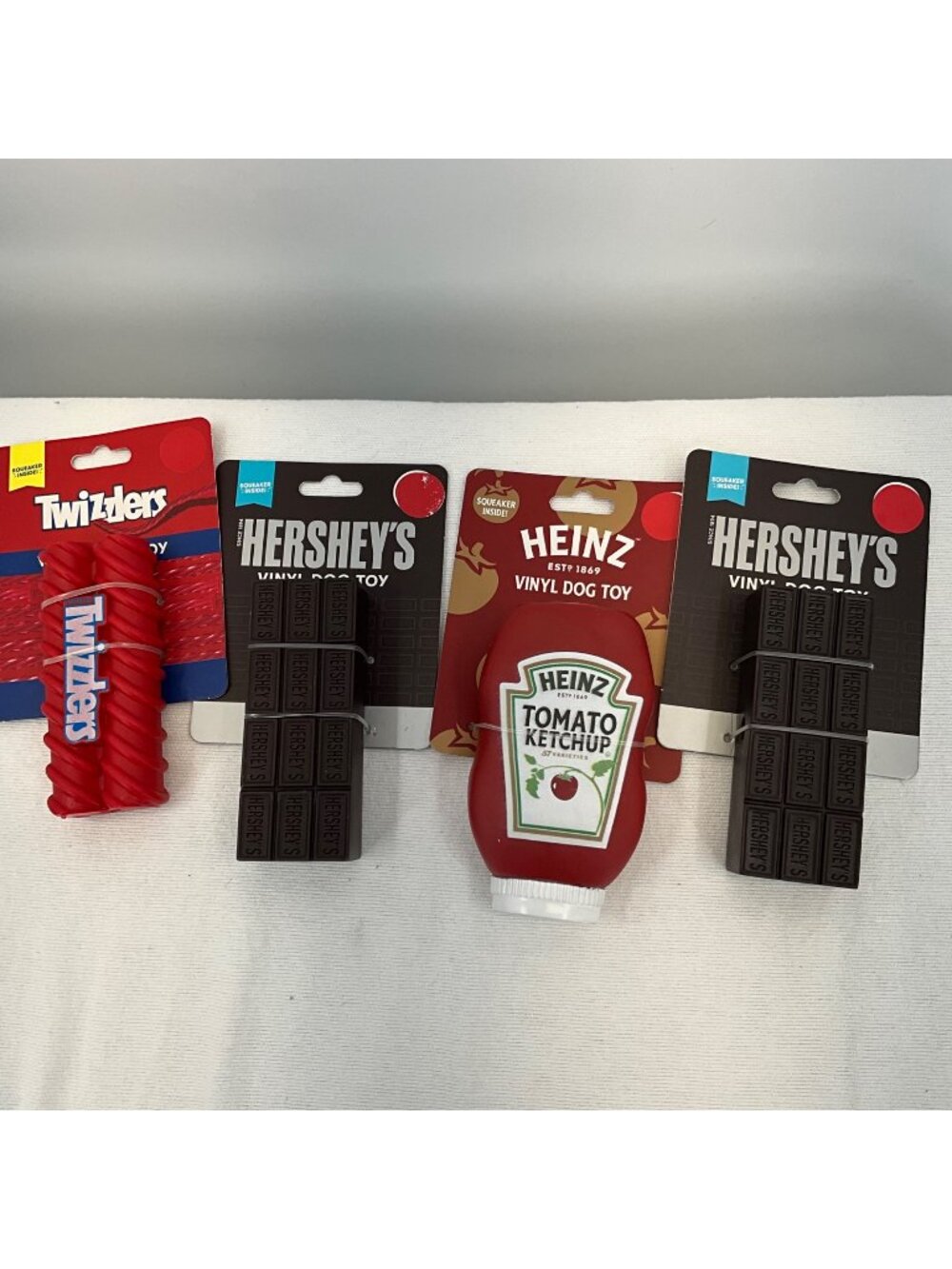 Twizzlers, Hersheys & Heinz Vinyl Dog Toys